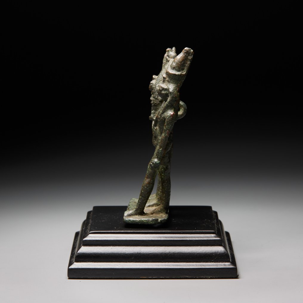 Αρχαία Αιγυπτιακή Μπρούντζος Οριαική Τριάδα. Ύστερη Περίοδος, 664 - 332 π.Χ. ύψος 6,8 εκ. #4.3