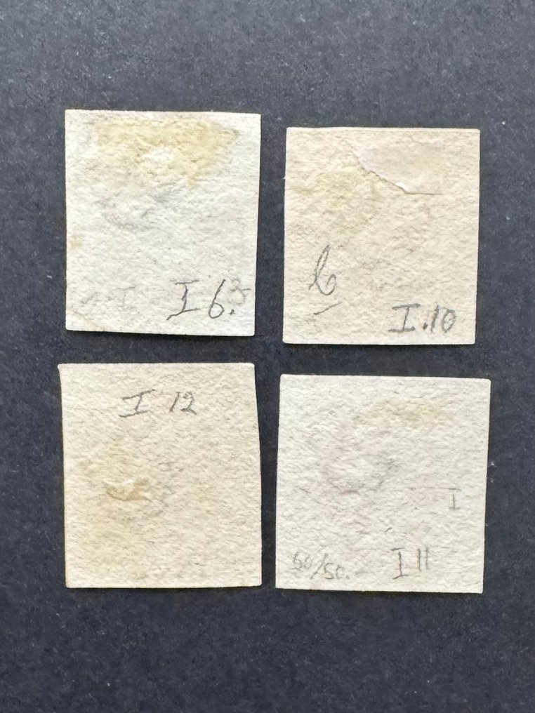 荷兰 1852 - Koning Willem III，Plaat I 带有半圆印章。 - NVPH 2b #1.0