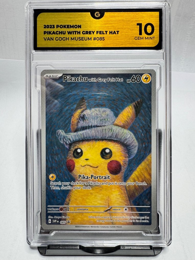Pokémon - 1 Graded card - Pikachu 085 Προωθητική κάρτα, Πλήρης τέχνη, Περιορισμένη έκδοση - GG 10 - Βαθμολογημένη κάρτα με βαθμολογημένη υπογραφή #1.0
