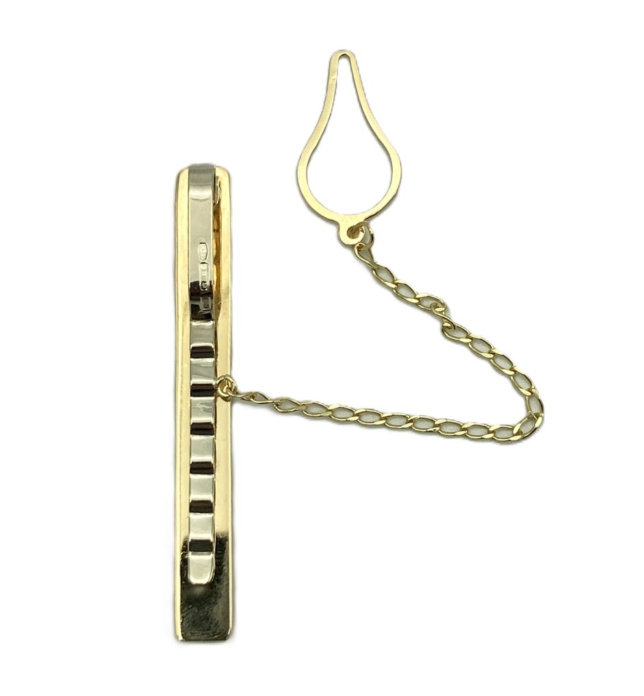 Klips do krawata - 18-karatowe Żółte złoto, Białe złoto #4.3