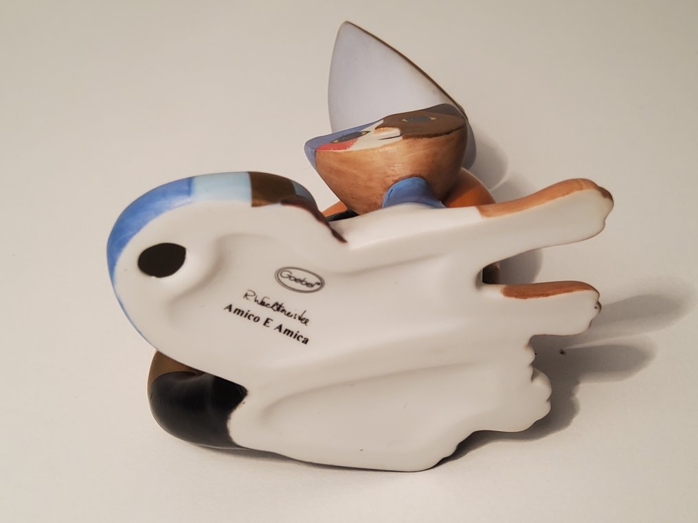 Goebel - 小塑像 - Katzenfigur von Rosina Wachtmeister "Amico E Amica" - 瓷器 #4.3