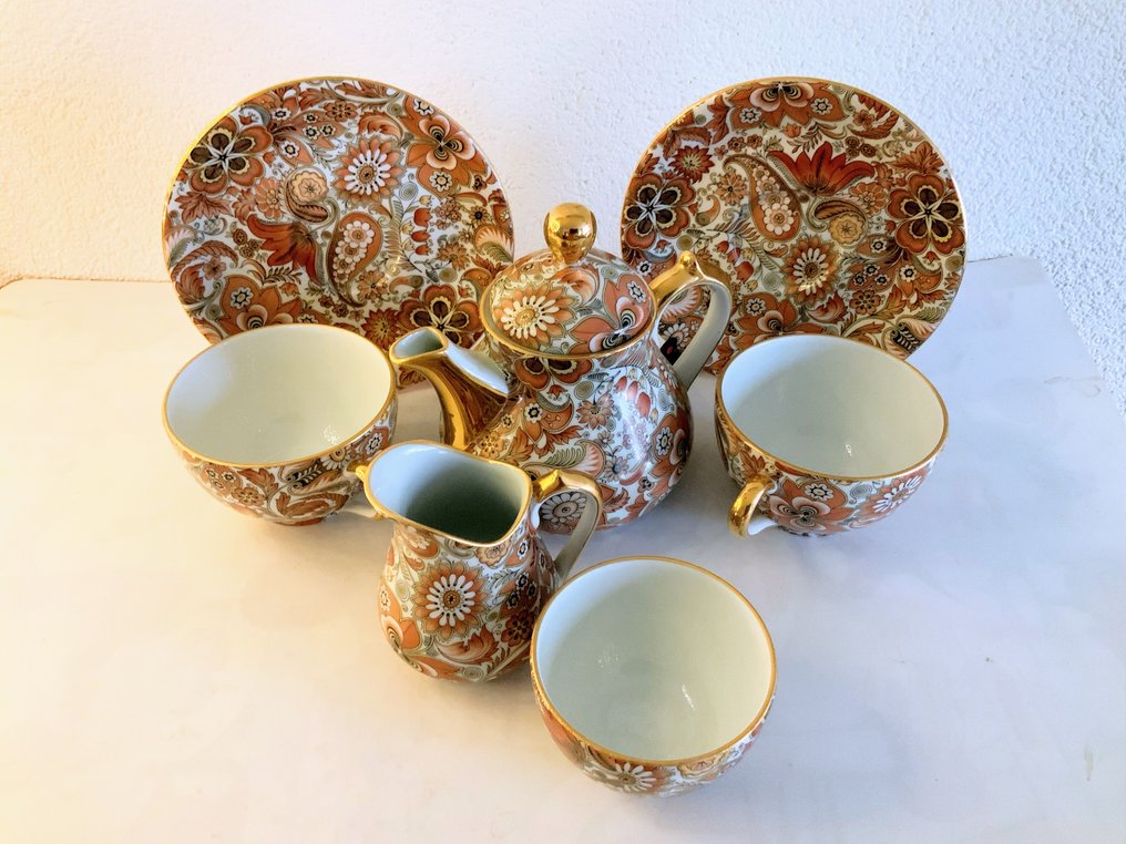 Bernardaud & Co. Limoges - 茶具 - 瓷 - 佩斯利花纹。拉泽拉斯 #1.0