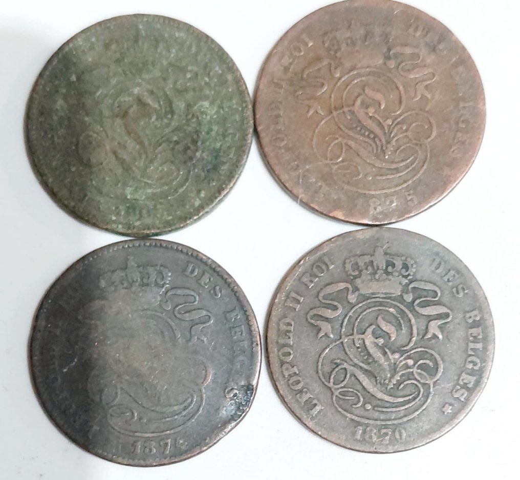 Βέλγιο. Lot 33 pièces uséees de 1873 à 1909  (χωρίς τιμή ασφαλείας) #4.3