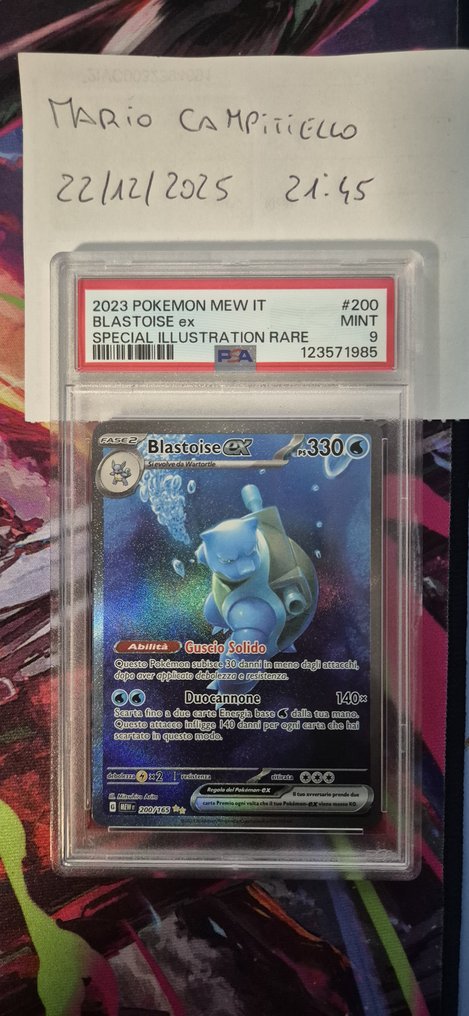 Pokémon - 1 Graded card - Blastoise #200 Πλήρης τέχνη, Foil, Εναλλακτική τέχνη - PSA 9 - Scarlet & Violet #1.0