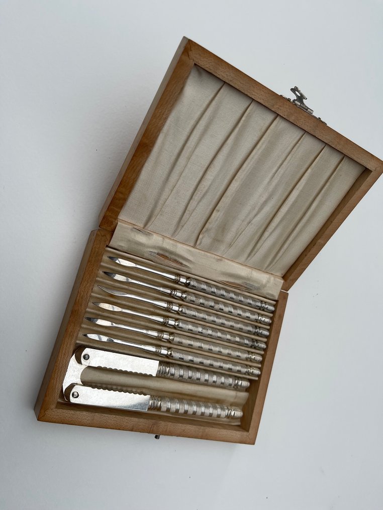 餐具套装 (10) - 镀银, 木 - 古董龙虾套装 #1.0