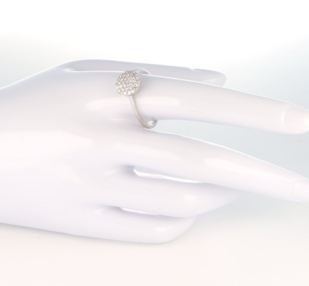 沒有保留價 - 戒指 - 18 克拉 白金 -  0.60ct. tw. 鉆石 (天然)  #1.0