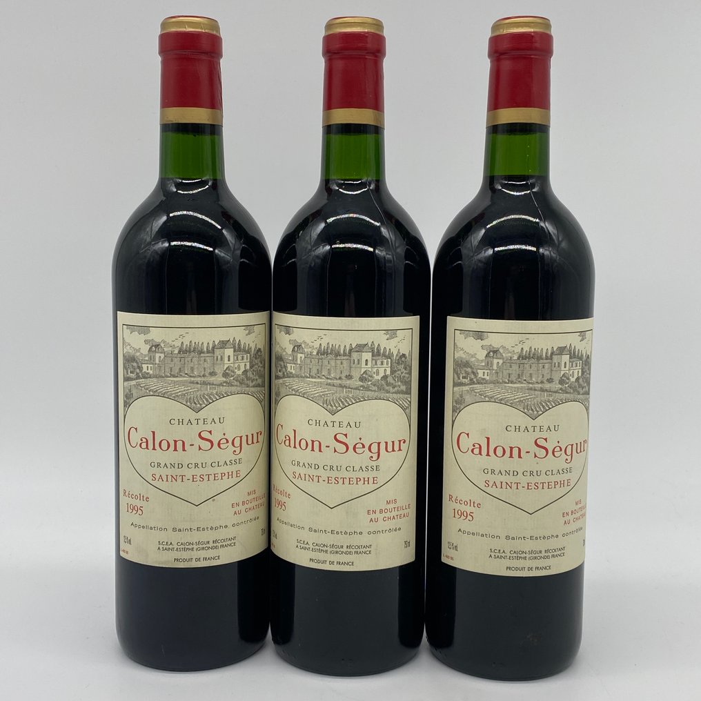 1995 Chateau Calon-Ségur - Saint-Estèphe Grand Cru Classé - 3 Pullot (0.7 L) #1.0