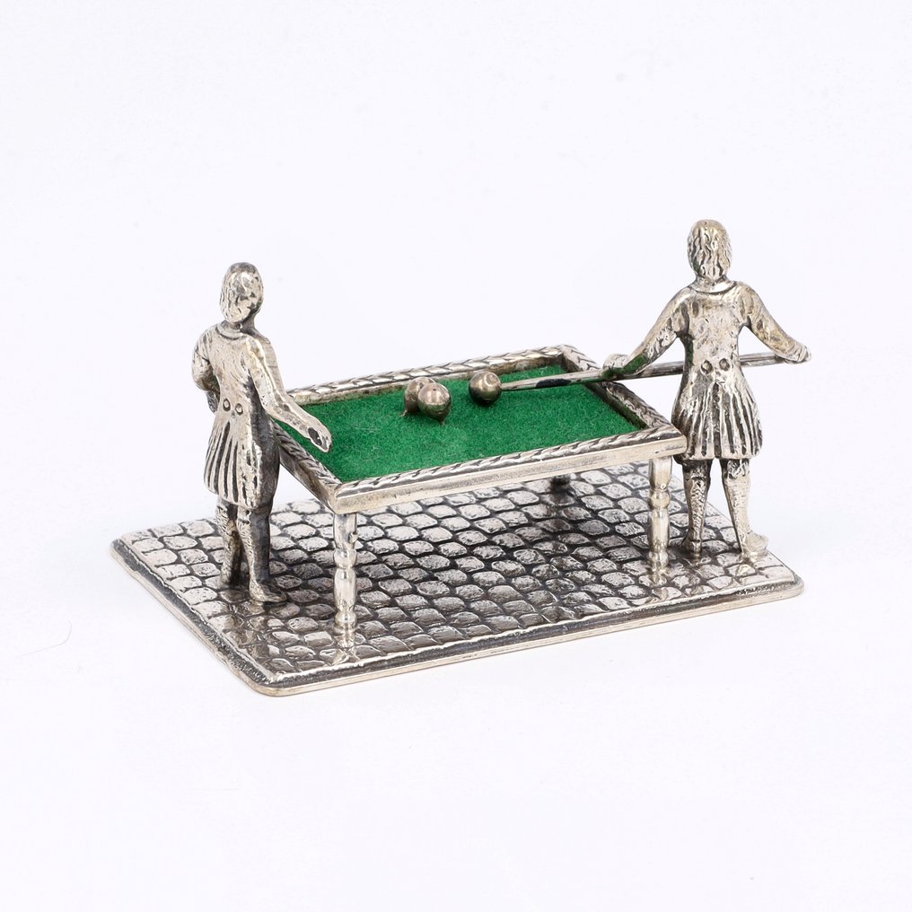 H. Hooijkaas - Biljarttafel - Φιγούρα μινιατούρα - .835 silver #3.2