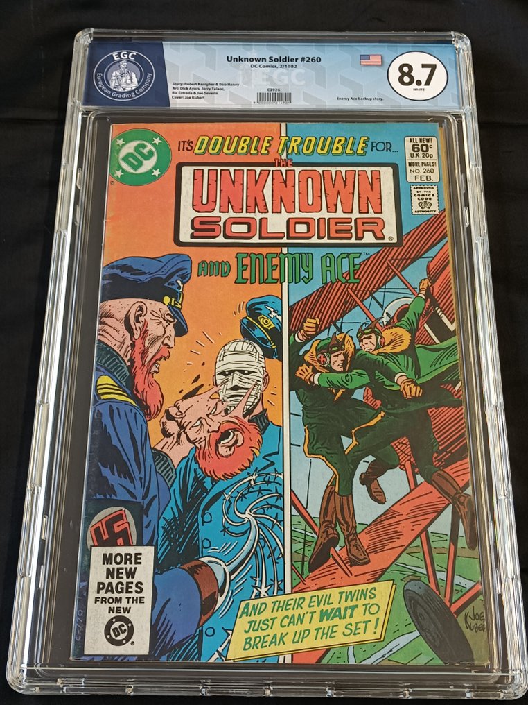 Unknown Soldier #260 - EGC 8.7 - The Rust Bucket Mutiny! - Enemy Ace cover by Joe Kubert - 1 Graded comic - EO - 1982 #1.0