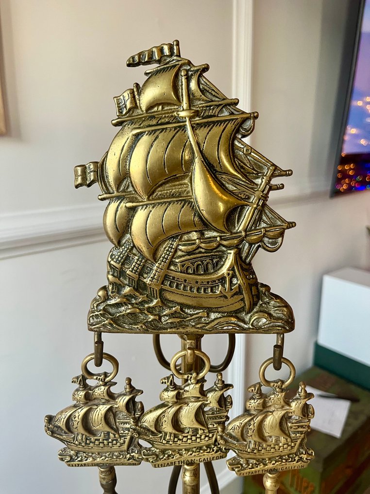 壁炉配件 - 黄铜 - 壁炉套装，帆船 #1.0