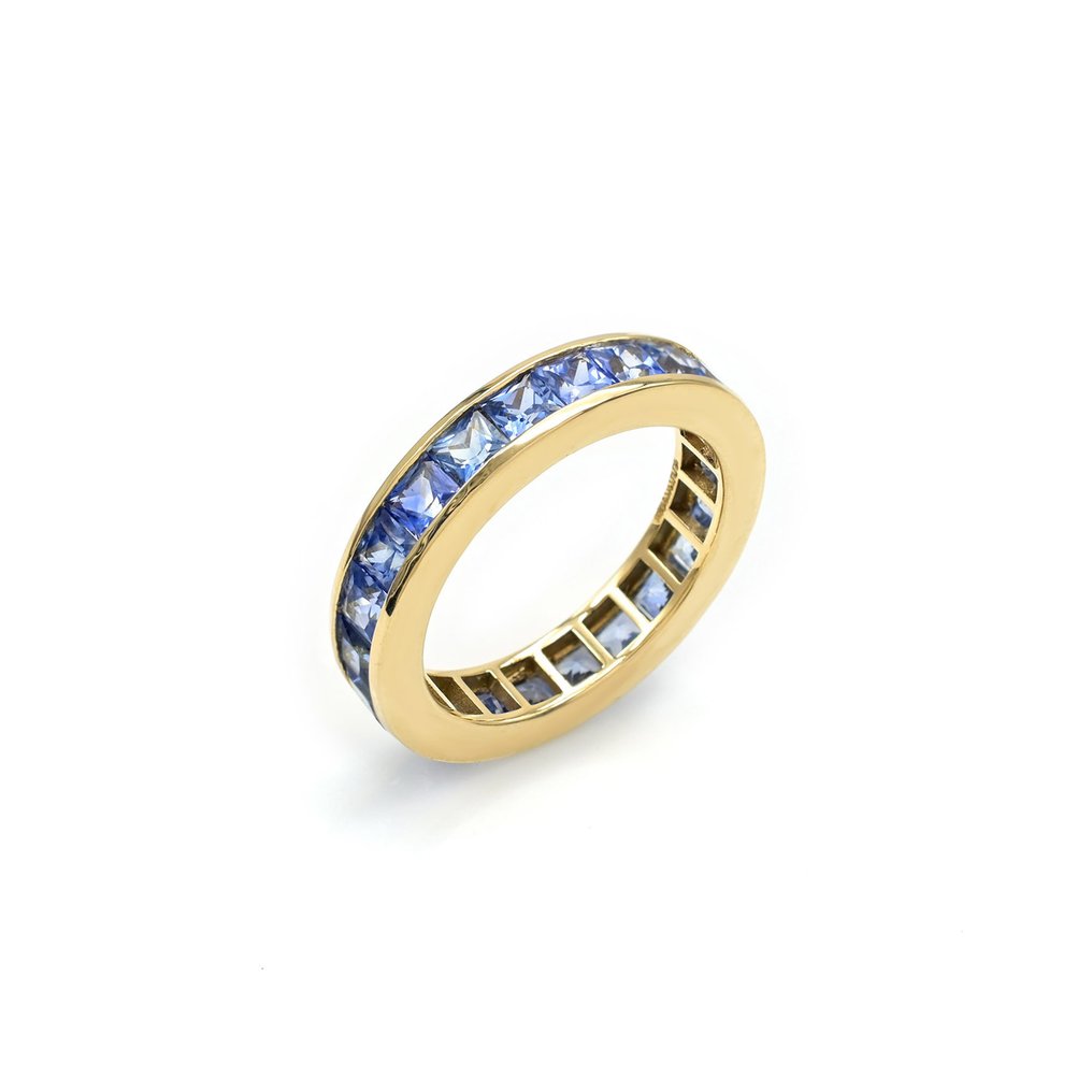 Eternity ring - 14 kt. Yellow gold - 3.97ct. tw. Sapphire #4.3