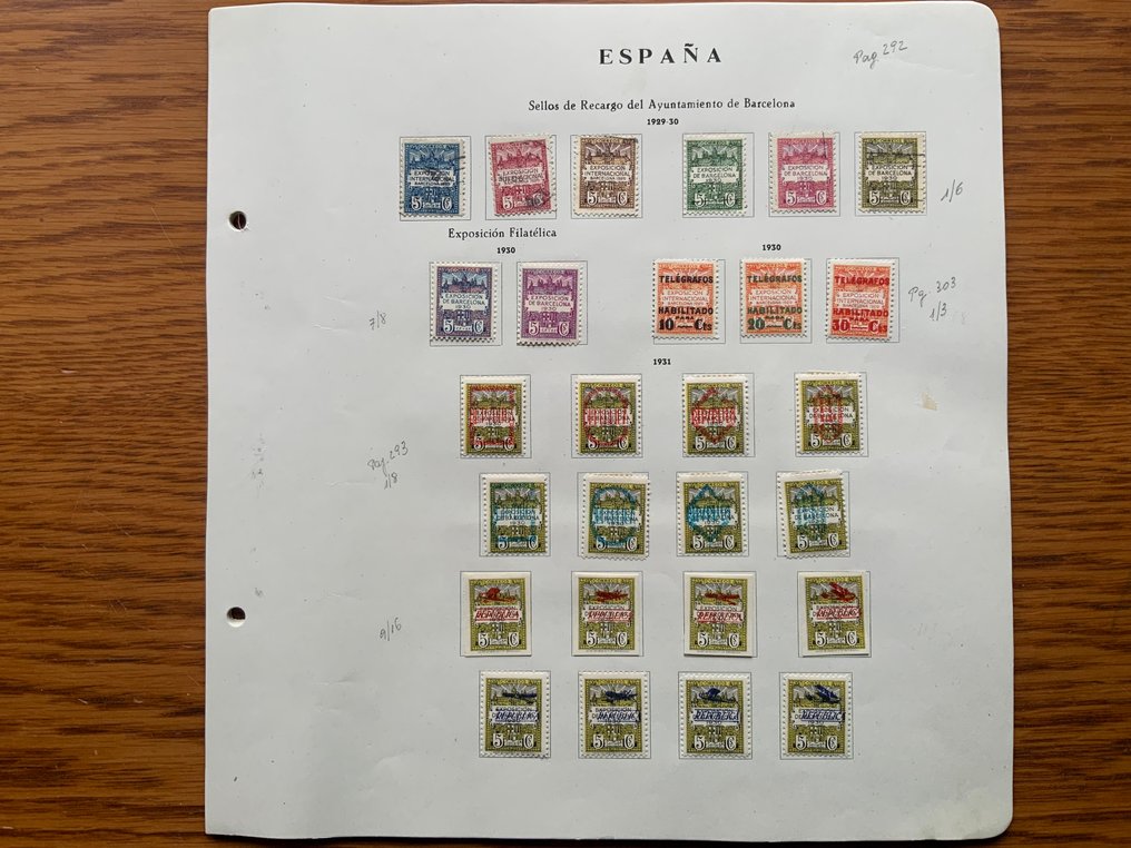 Espagne 1936/1938 - Collection mairie Barcelone très complète #1.0