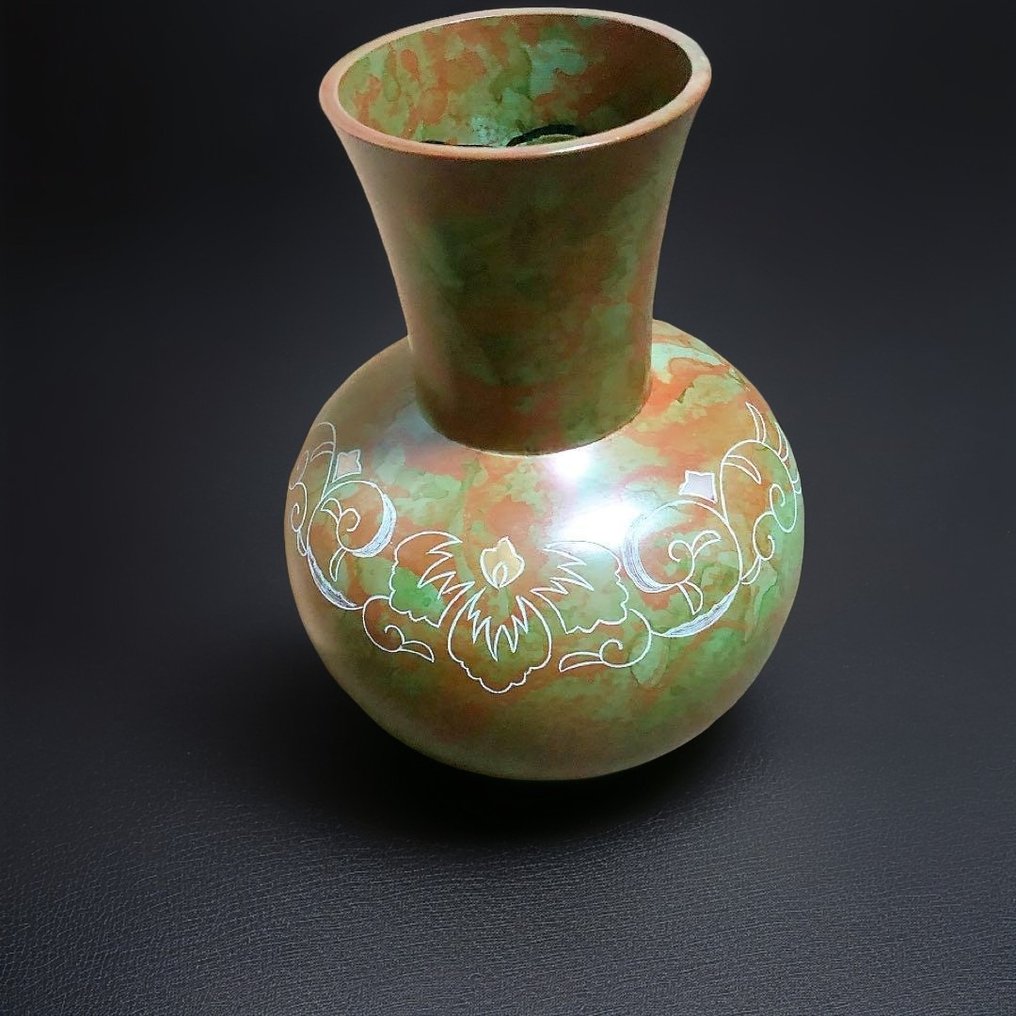 花瓶 - 黄铜色 - 日本 - H18.5厘米 Houn 花瓶 (没有保留价) #4.3