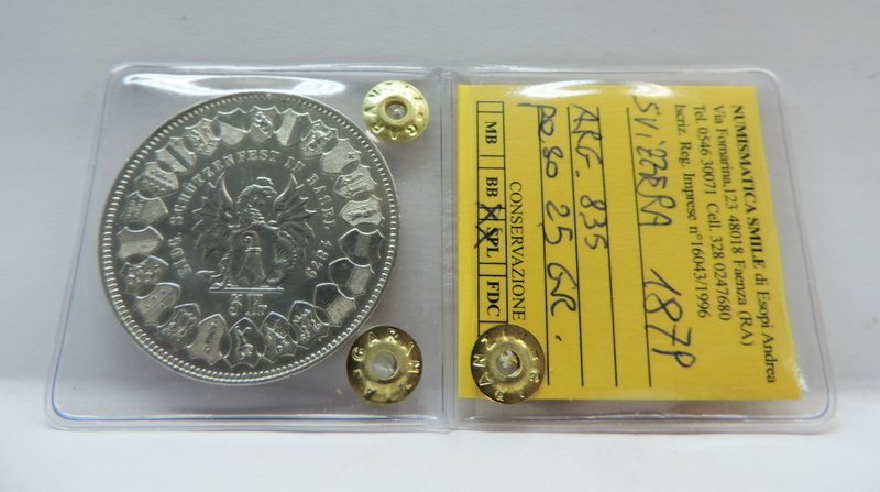 Ελβετία. 5 Francs 1879 / Basel Shooting Festival  (χωρίς τιμή ασφαλείας) #2.1