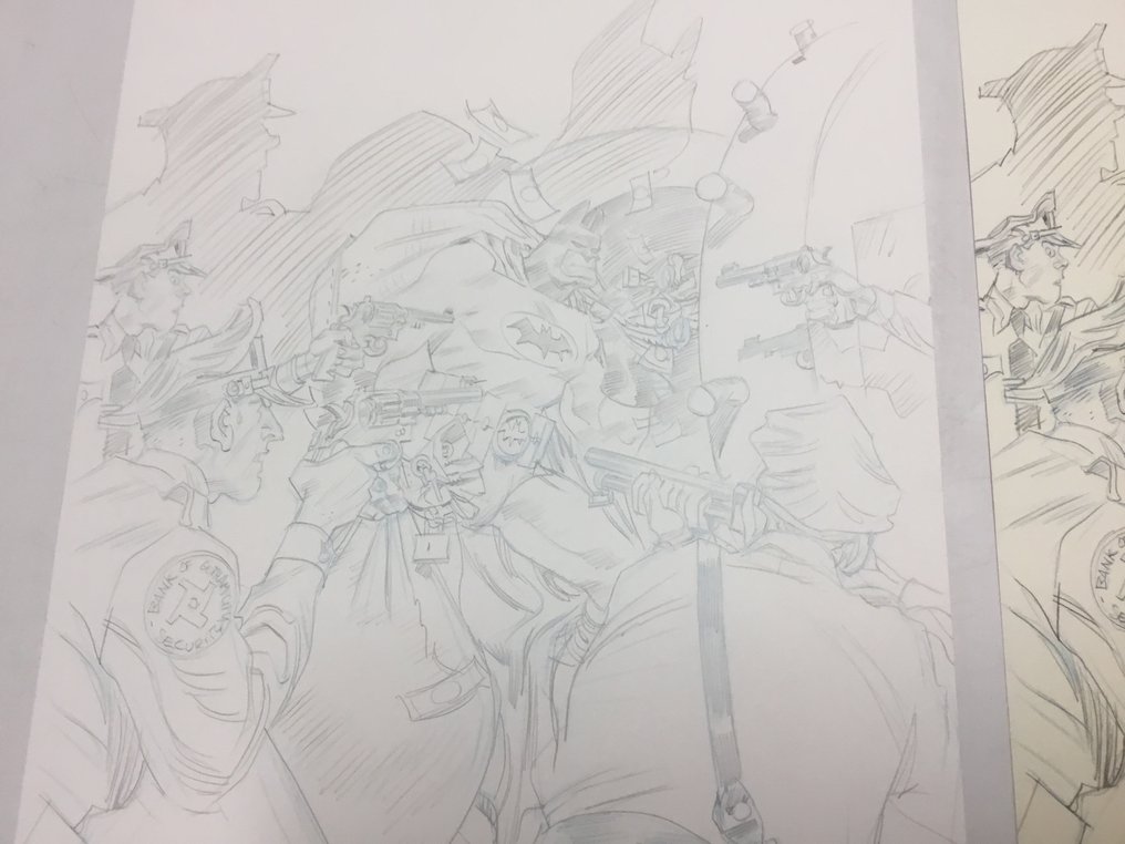 Bodart, Denis - 1 Pencil drawing - Un voleur…..inattendu! Dessin original pour estampe #2.1