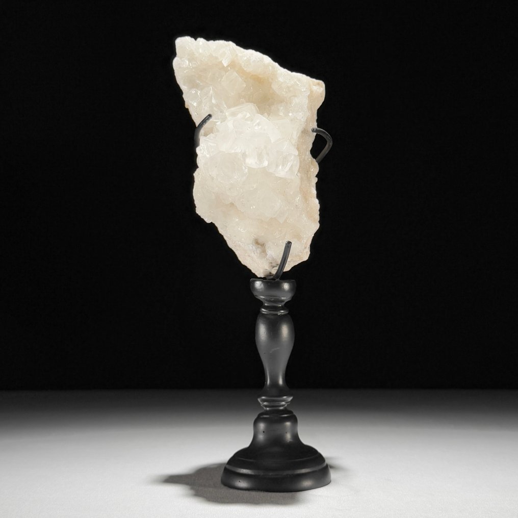 无底价 - 令人惊叹的水晶立方方解石和缟玛瑙石一对 簇和球在定制支架上- 3500 g - (2) #2.1