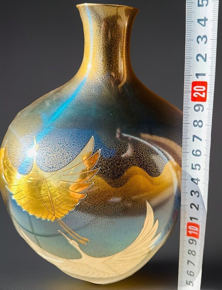 Βάζο - Μπρούντζος - Ιαπωνία - Βάζο Houn 25cm με κουτί.  (χωρίς τιμή ασφαλείας) #3.2