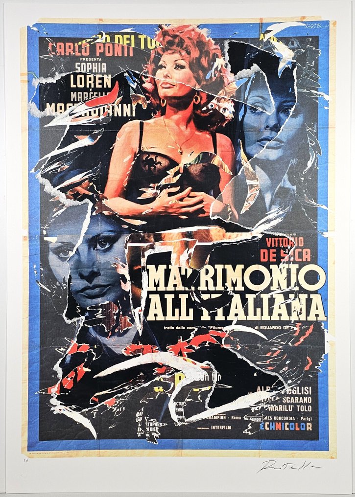 Mimmo Rotella (1918-2006) - Matrimonio all'Italiana (italian-style Wedding) #1.0
