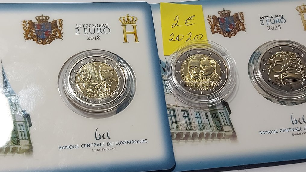 Λουξεμβούργο. 2 Euro 2018/2025 (4 moedas)  (χωρίς τιμή ασφαλείας) #1.0