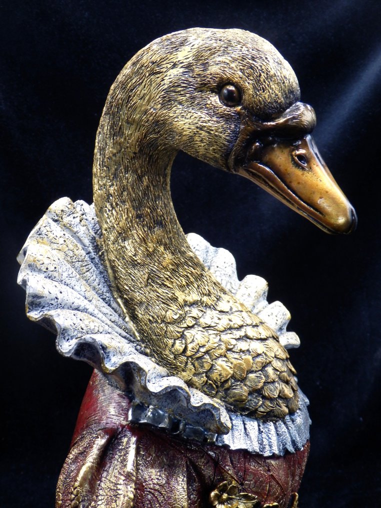 Beeldje Steampunk Eend (XL) - Αγαλματίδιο, Grote Eend Steampunk - 36 cm - Ρητίνη - 2022 #1.0