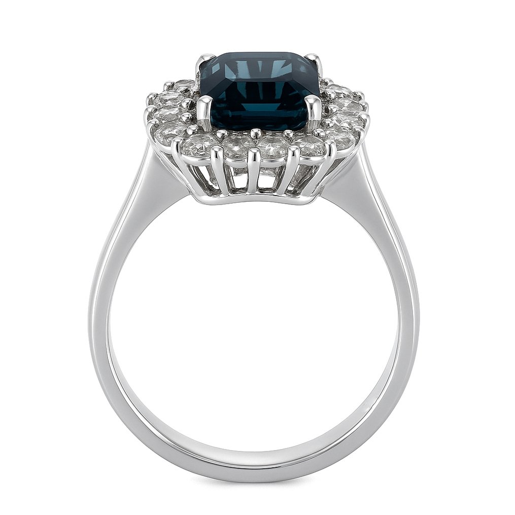 戒指 - 18K包金 白金 -  2.31ct. tw. 黄宝石 - 钻石 #2.1