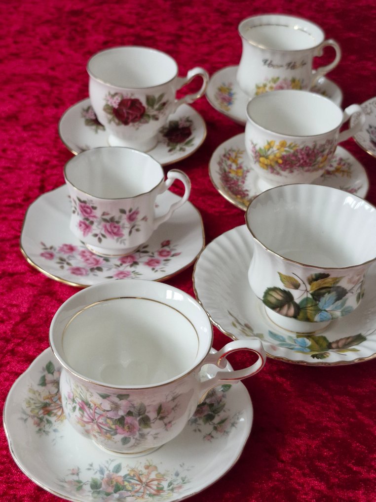 Voor 9 personen - Cup and saucer (18) - Porcelain - English cups/mugs #4.3