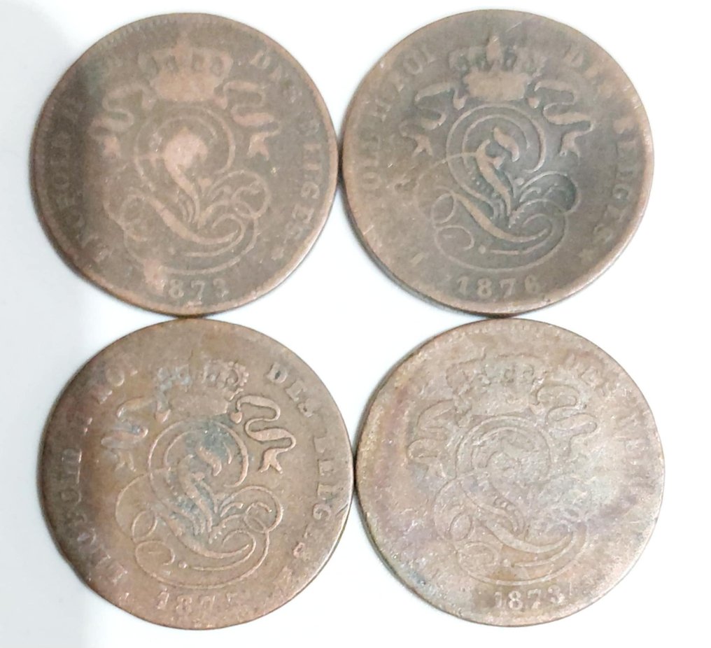 Βέλγιο. Lot 33 pièces uséees de 1873 à 1909  (χωρίς τιμή ασφαλείας) #2.1