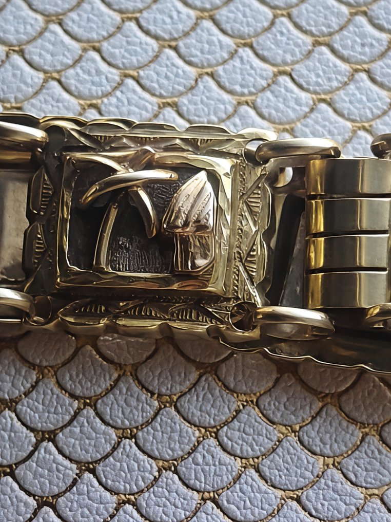 手镯 - 18K包金 黄金, 玫瑰金, 白金 - 稀有古董18K黄金 #4.3