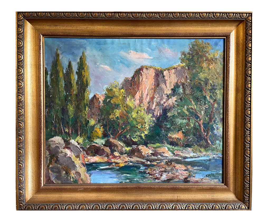 Grunwald Alsge Esteban (1909-1960) - Paisaje con río #1.0