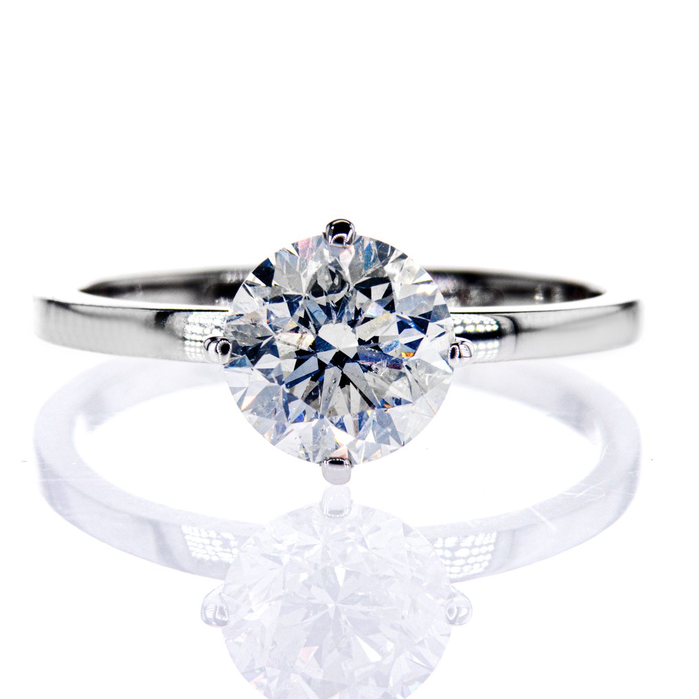 χωρίς τιμή ασφαλείας - Δαχτυλίδι αρραβώνων - 14 καράτια Λευκός χρυσός -  1.52ct. tw. Διαμάντι (Φυσικό) #1.0