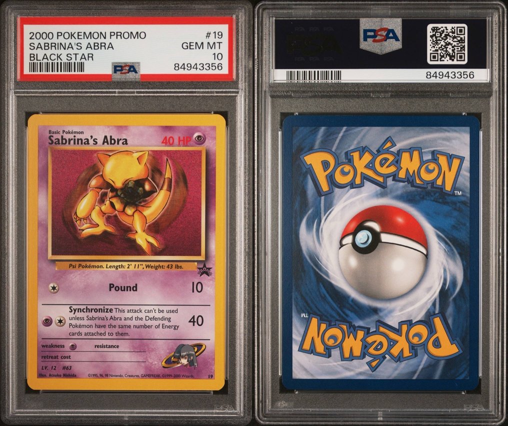 Pokémon - 1 Graded card - Sabrina's Abra 19 Προωθητική κάρτα - PSA 10 - Various sets #2.1