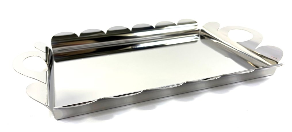 Alessi - Alessandro Mendini - Tray - "Recinto" - 18/10 stainless steel mirror polished #1.0