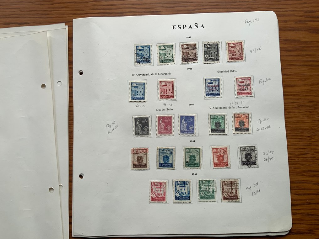 Espagne 1936/1938 - Collection mairie Barcelone très complète #4.3