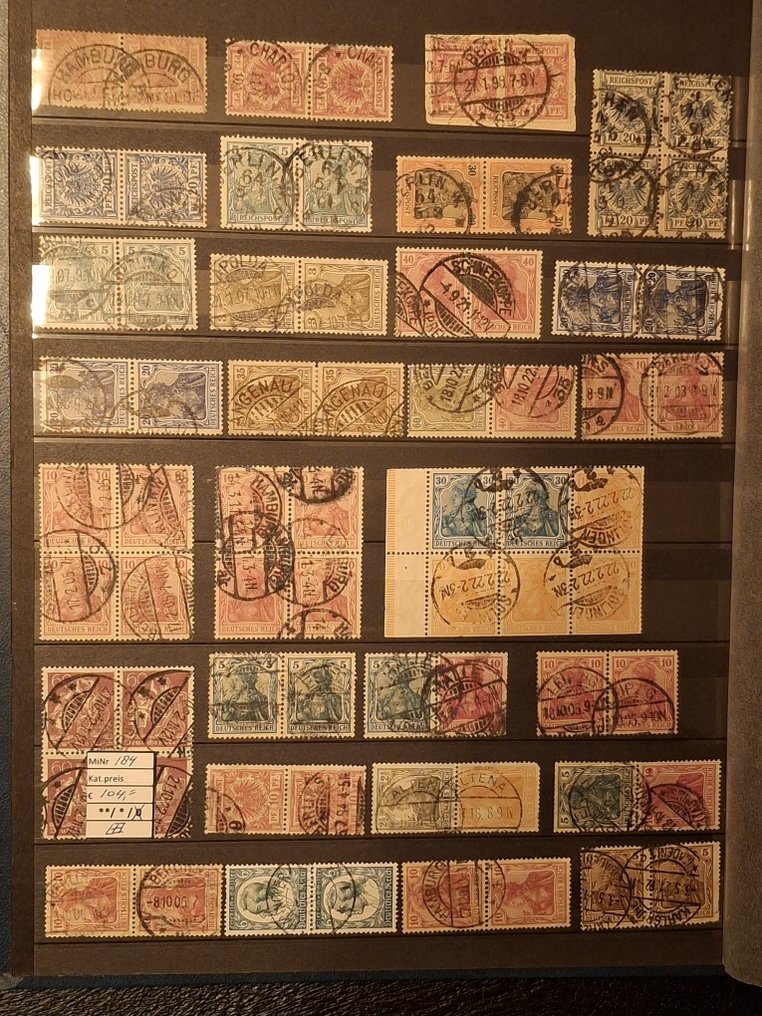 Tyske Kejserrige - Interessant samling på fragment i par og blokke. #2.1