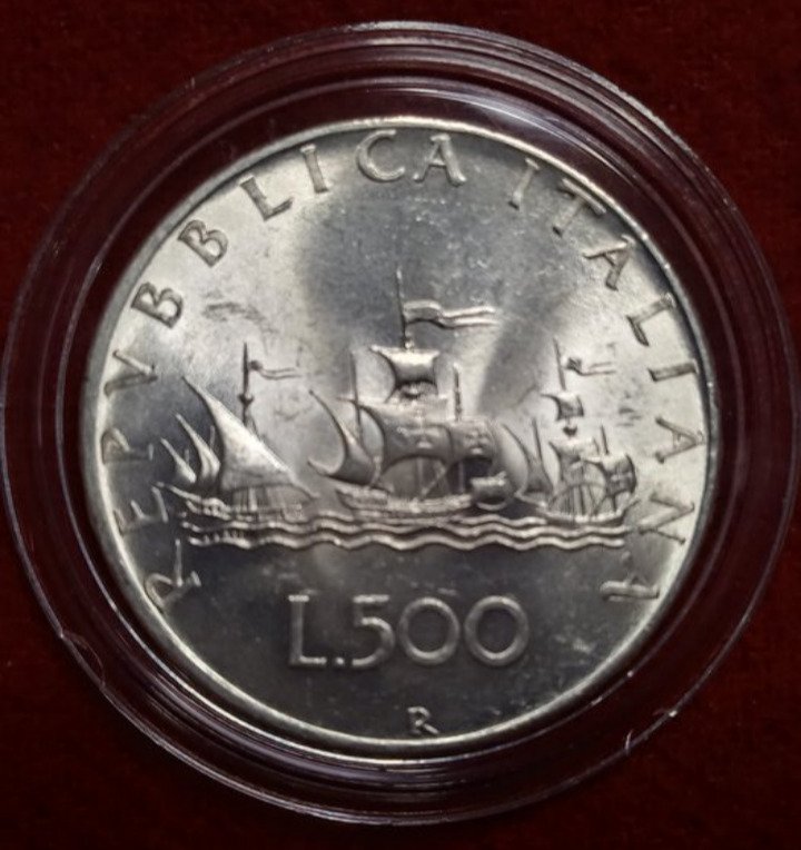 San Marino, Włochy. 500 Lire 1958 + 5 Euro 2004  (Bez ceny minimalnej
) #4.3