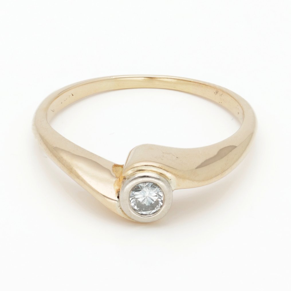 Δαχτυλίδι - 18 καράτια Κίτρινο χρυσό Διαμάντι (Φυσικό)  #1.0