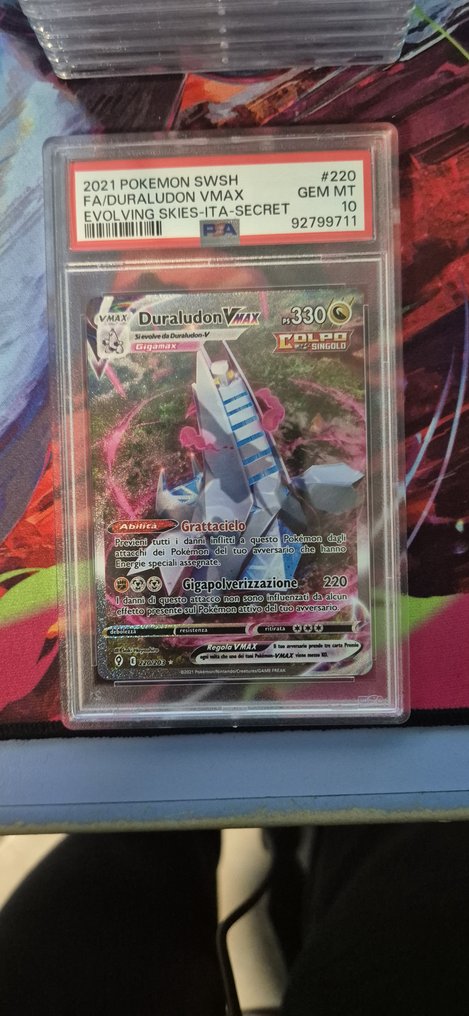 Pokémon - 1 Graded card - Duraludon VMAX #220 Foil, Πλήρης τέχνη, Μυστική σπάνια - PSA 10 - Sword & Shield - Evolving Skies #1.0