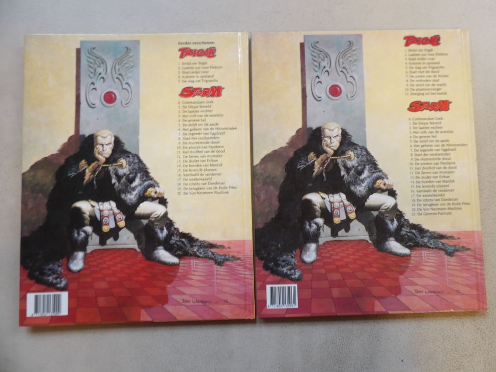 Trigië 5 + 11 + 2 Barabas prenten 2x hc gesigneerd door Don Lawrence - met 2 fraaie Barabas prenten - 4 Album - 1996/2023 #2.1