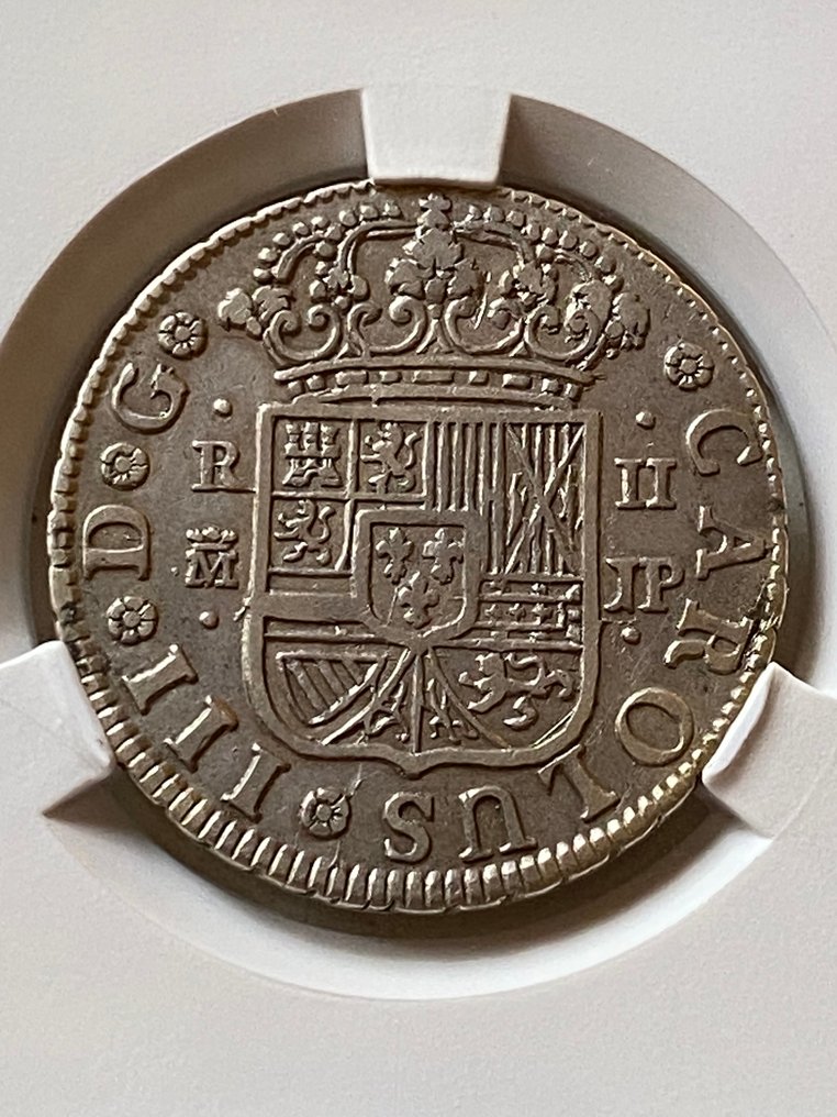 西班牙. 卡洛斯三世. 2 Reales 1760 Madrid JP  (沒有保留價) #3.2