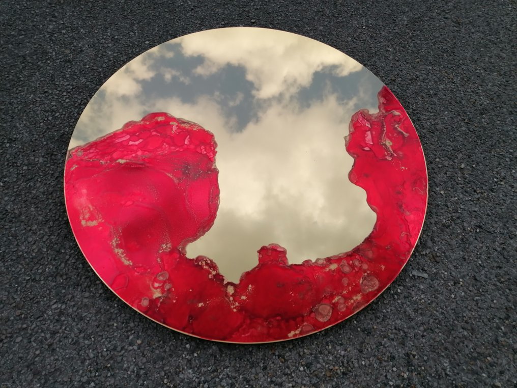 adelaide leferme - adelaide leferme - Επιτραπέζιος καθρέφτης- Ronde - Καραβόπανο - Likemirror τραβηγμένο ύφασμα. #4.3