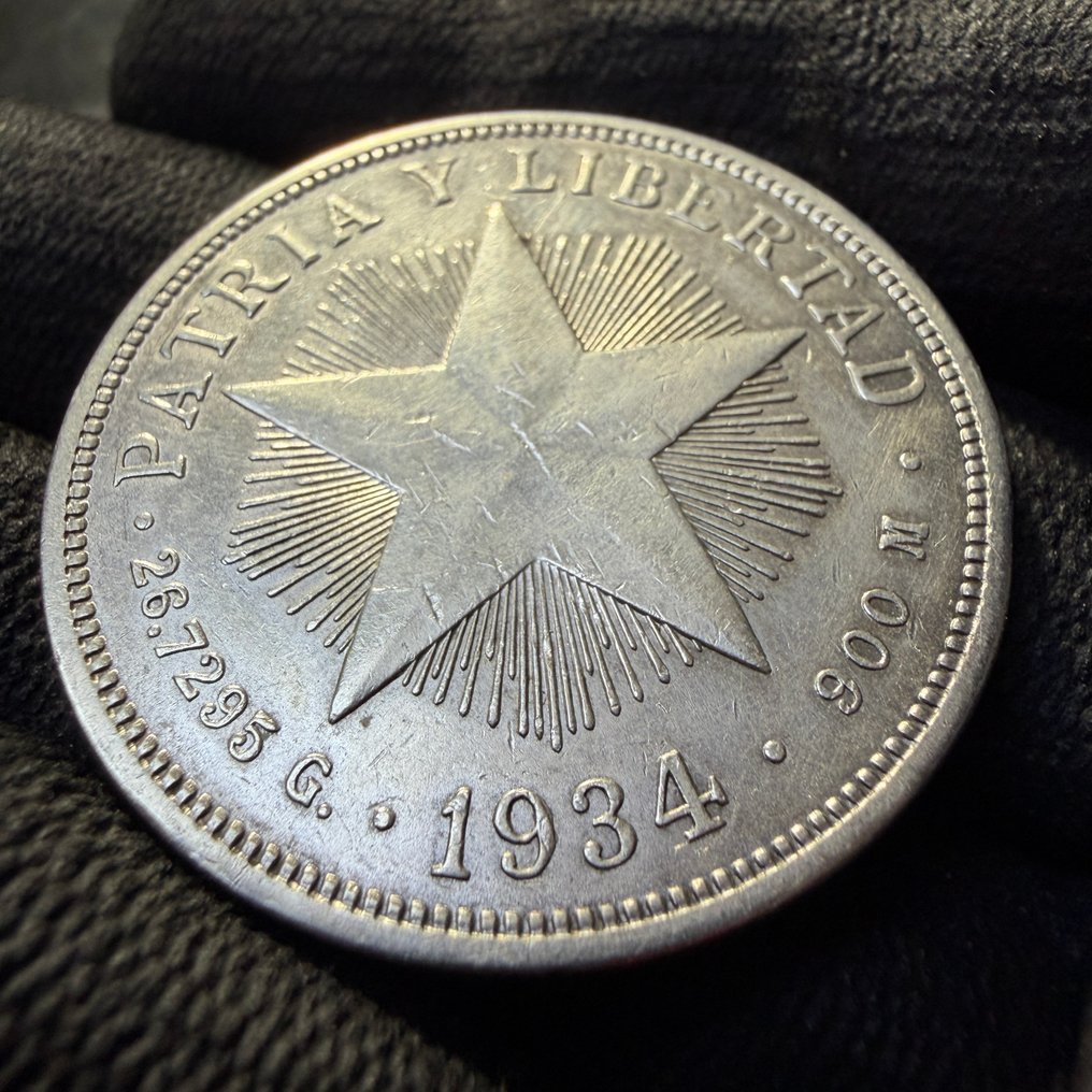 加勒比海岛屿. 1 Peso 1934  (没有保留价) #1.0