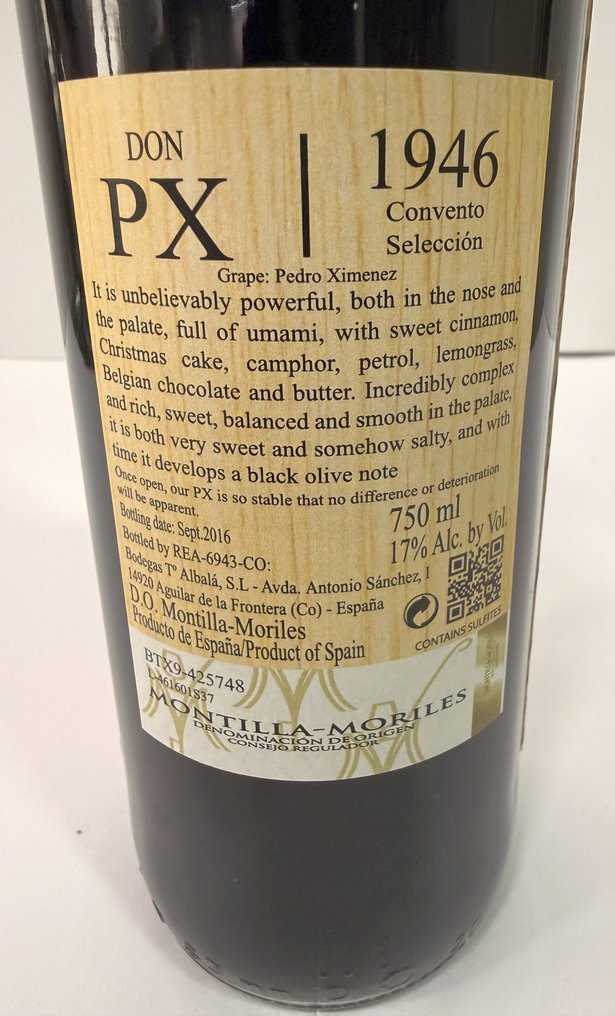 1946 Toro Albalá, Don PX Convento Seleccion - Montilla-Moriles - 1 Flaske (0,75Â l) #4.3
