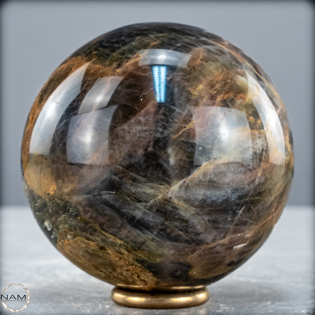 自然美丽的闪耀月光石 球體- 581.48 g #3.2