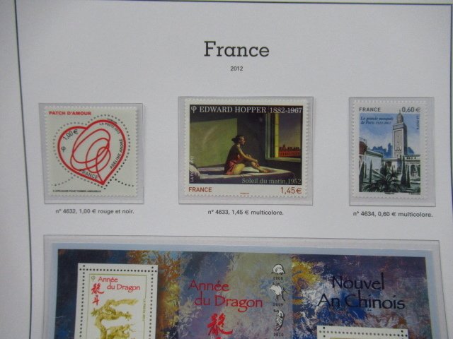 Franța 2012 - Colecție superbă de timbre și blocuri în foițe Yvert și Tellier. #2.1