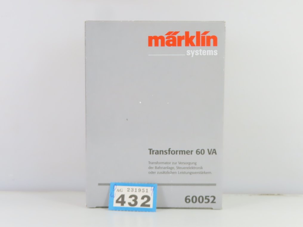Märklin H0轨 - 60052 - 变压器 (1) - 60VA 强大电源/变压器 #2.1