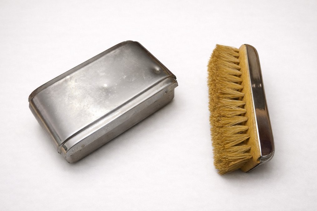 旅行梳妆包箱套件 - 皮革 - 1930年代男士梳妆台 #3.2