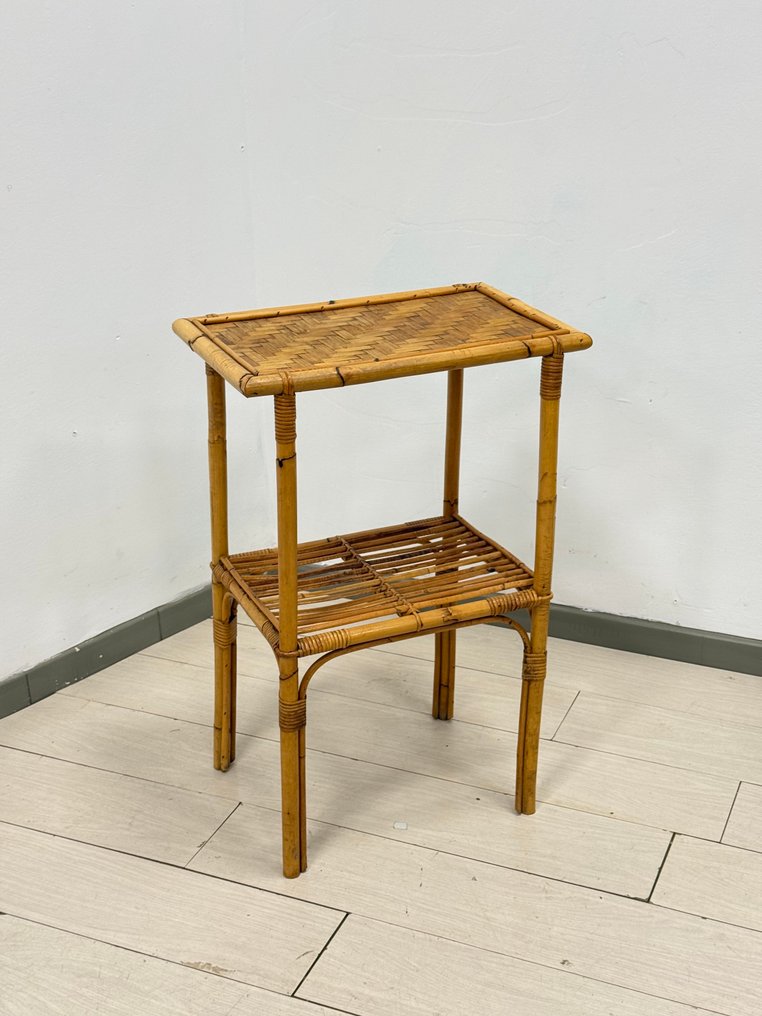 Konzol asztal - Rattan, Bambusz - Vintage - Mid Century #1.0