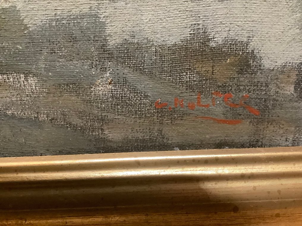 Cor Noltee (1903-1967) - Amsterdam in de winter Brug Bij PrinsHendrikkade #4.3