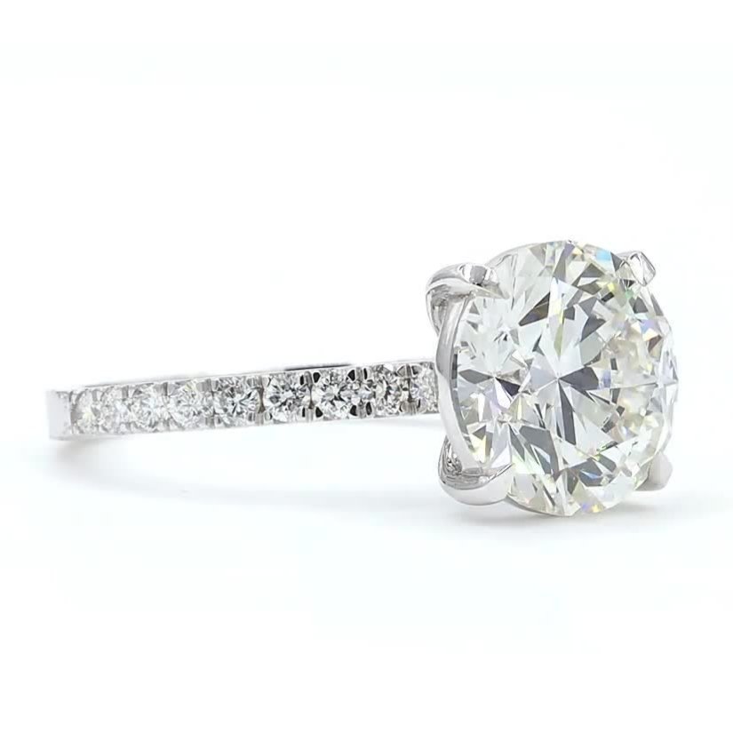 χωρίς τιμή ασφαλείας - Δαχτυλίδι - 18 καράτια Λευκός χρυσός -  3.55ct. tw. Διαμάντι (Εργαστηριακής καλλιέργειας) - Διαμάντι - IGI CERTIFIED #4.3