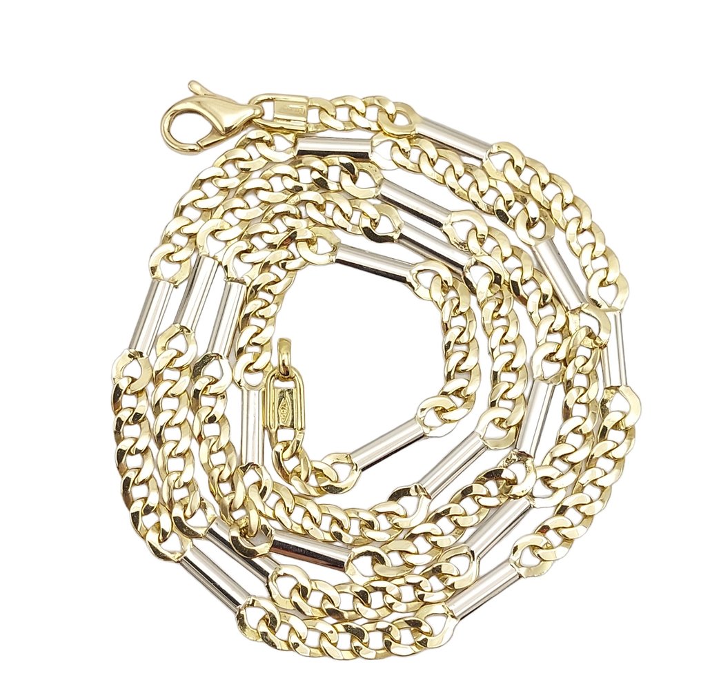 Halskæde - 18 kraat Gulguld, Hvidguld #1.0